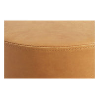 Bumper Large Ottoman in Camel Leather - Angle 2