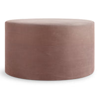 Bumper Large Ottoman in Oyster Leather - Angle 1