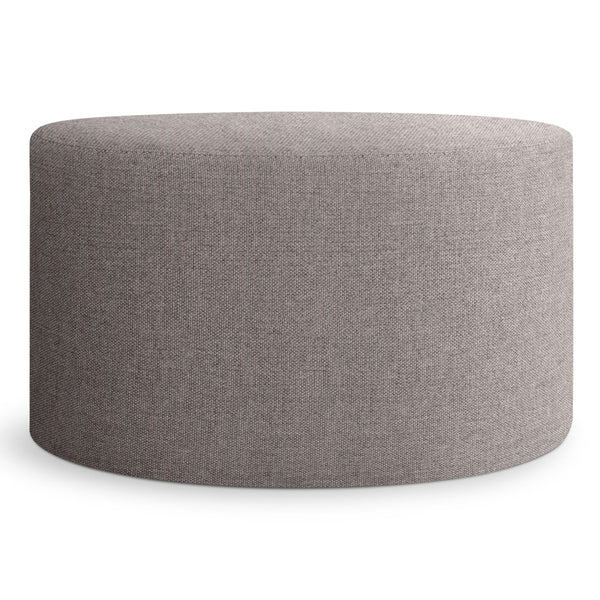 Bumper Large Outdoor Ottoman in Toohey Charcoal - Angle 1