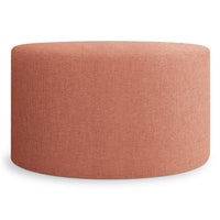 Bumper Large Outdoor Ottoman in Toohey Tomato - Angle 1