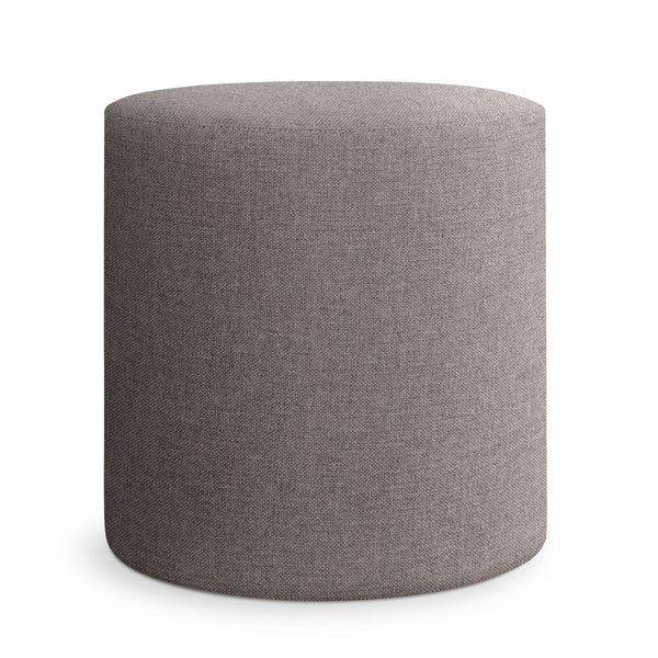 Bumper Small Outdoor Ottoman in Toohey Charcoal - Angle 1