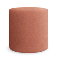 Bumper Small Outdoor Ottoman in Toohey Tomato - Angle 1