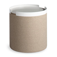 Bumper Small Ottoman Tray in White - Angle 2