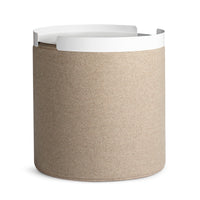 Bumper Small Ottoman Tray in White - Angle 1