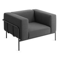 Cache Lounge Chair in Sunbrella Coal - Angle 3