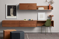 Wonder Wall 2.0 Shelf in White Oak / White - Angle 10