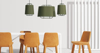 Perimeter Large Pendant Light in Black - Angle 8