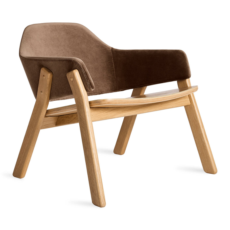 Clutch Lounge Chair in Coffee Velvet