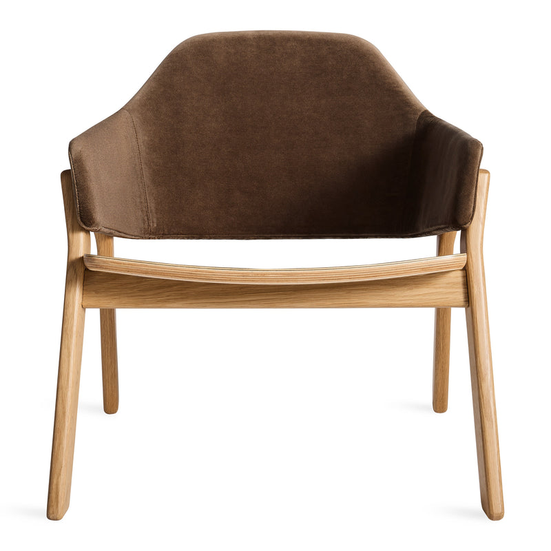 Clutch Lounge Chair in Coffee Velvet