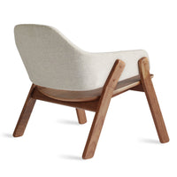 Clutch Lounge Chair in Edwards Light Grey / Walnut - Angle 4
