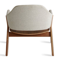 Clutch Lounge Chair in Edwards Light Grey / Walnut - Angle 5