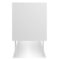 Clad 3 Door Credenza in Hickory / White - Angle 5