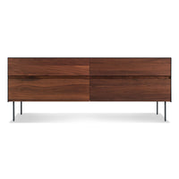 Clad 4 Drawer Dresser in Walnut / Oblivion - Angle 1