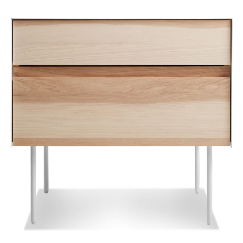 Clad Nightstand in Hickory / White - Angle 1