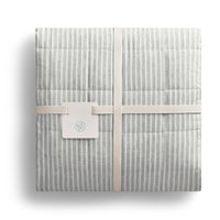 Canfield Stripe Quilt Set in Navy Stripe - Angle 10