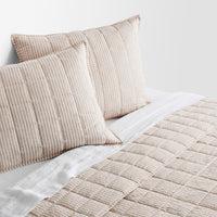Canfield Stripe Quilt Set in Tomato Stripe - Angle 6