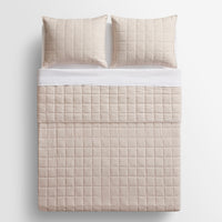 Canfield Stripe Quilt Set in Tomato Stripe - Angle 9
