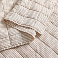 Canfield Stripe Quilt Set in Tomato Stripe - Angle 8