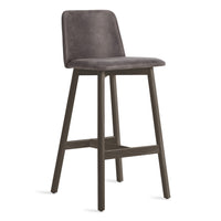 Chip Stool in Slate Leather - Angle 2