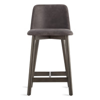 Chip Stool in Slate Leather - Angle 1
