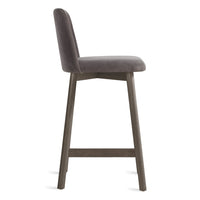 Chip Stool in Slate Leather - Angle 3