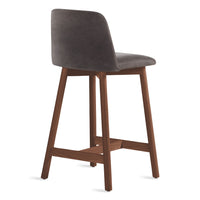 Chip Stool in Slate Leather - Angle 4
