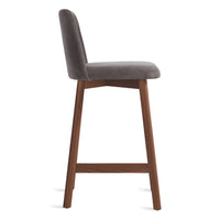 Chip Stool in Slate Leather - Angle 3