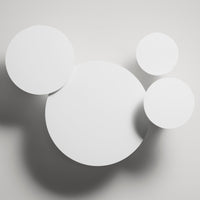 Circula Low Cocktail Table in White - Angle 7