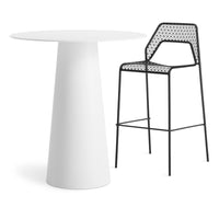 Circula Bar Height Table in White - Angle 3