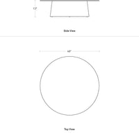 Circula Large Coffee Table in Grey Green - Angle 3