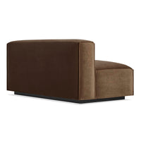 Cleon 56" Armless Sofa in Coffee Velvet - Angle 6