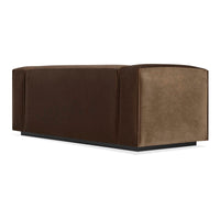 Cleon 74" Sofa in Coffee Velvet - Angle 6