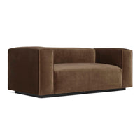 Cleon 74" Sofa in Coffee Velvet - Angle 3