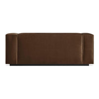 Cleon 74" Sofa in Coffee Velvet - Angle 7