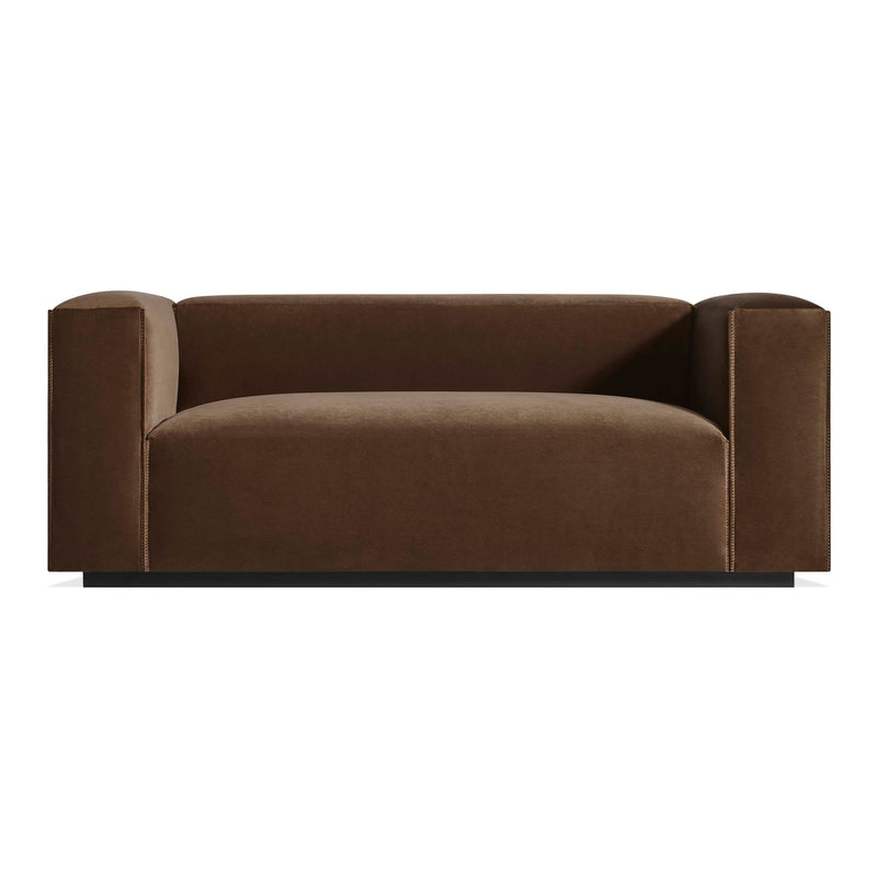Cleon 74" Sofa in Coffee Velvet - Angle 1
