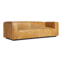 Cleon 96&quot; Sofa in Camel Leather - Angle 3