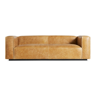 Cleon 96" Sofa in Camel Leather - Angle 1