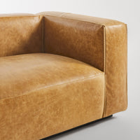 Cleon 96&quot; Sofa in Camel Leather - Angle 6