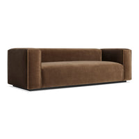 Cleon 96" Sofa in Coffee Velvet - Angle 3