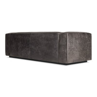 Cleon 96" Sofa in Slate Leather - Angle 5