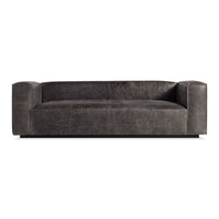 Cleon 96" Sofa in Slate Leather - Angle 1