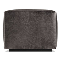 Cleon 96" Sofa in Slate Leather - Angle 4