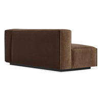 Cleon One Arm Sofa in Coffee Velvet - Angle 6