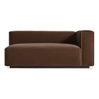 Cleon One Arm Sofa in Coffee Velvet - Angle 1