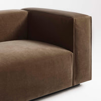 Cleon Lounge Chair in Coffee Velvet - Angle 8
