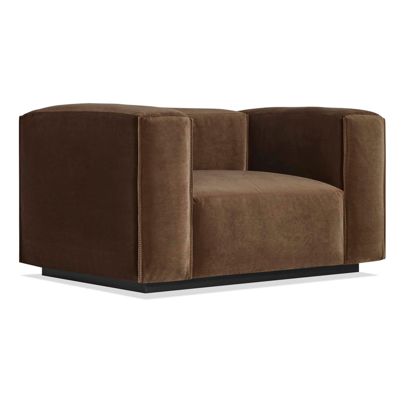Cleon Lounge Chair in Coffee Velvet