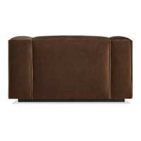 Cleon Lounge Chair in Coffee Velvet - Angle 6