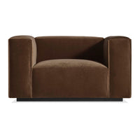 Cleon Lounge Chair in Coffee Velvet - Angle 1