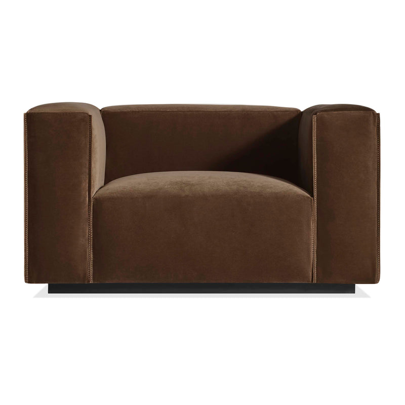Cleon Lounge Chair in Coffee Velvet