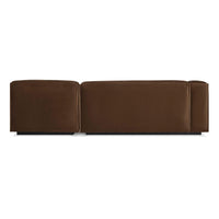 Cleon Small Sectional Sofa in Coffee Velvet - Angle 7